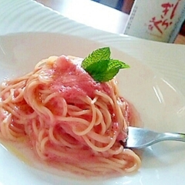 ひんやり美味しい トマトといちごの冷製パスタ レシピ 作り方 By 酔いどれんぬ 楽天レシピ